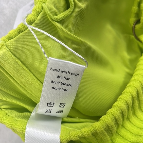 NWT Andie M, XXXL Lime Green The Bermuda Top Terry‎ Cloth Bikini Top NELM - Picture 14 of 16